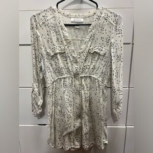 Motherhood Maternity Cream and Black Floral top